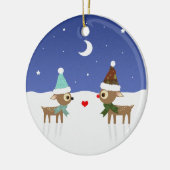 Cute Kerstman Kerst Ornament (Links)