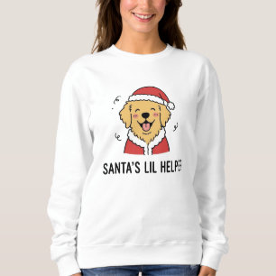 Cute Kerstman Kostuum Goud Retriever Hond Kunst Trui