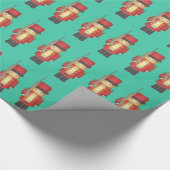 Cute Kerstman Soldier Boy in Red Cadeaupapier (Hoek)