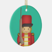 Cute Kerstman Soldier Boy in Red Keramisch Ornament (Rechts)