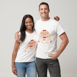 Cute Kerstman Unisex Witte Kersttrui T-shirt