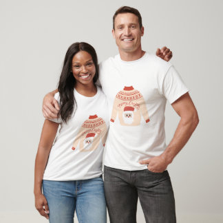Cute Kerstman Unisex Witte Kersttrui T-shirt