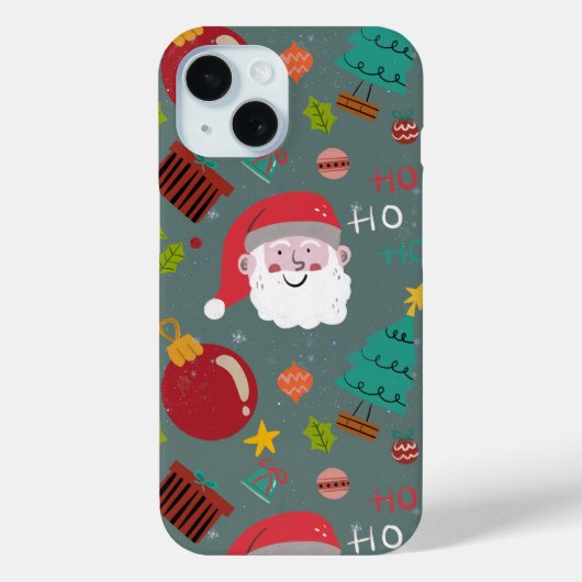 Cute Kerstman Vakantie Hoesje (Achterkant)