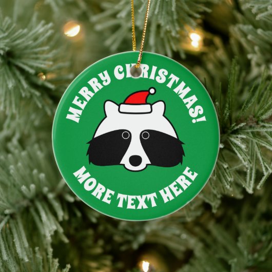 Cute Kerstman wasbeer Kerstmis kerstboom ornament (Boom)