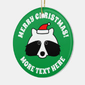 Cute Kerstman wasbeer Kerstmis kerstboom ornament (Links)