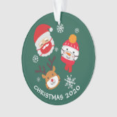 Cute Kerstmis 2020 Quarantine Herdenking Ornament (voorkant)