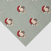 Cute Kerstmis-aap Tissuepapier (Detail)