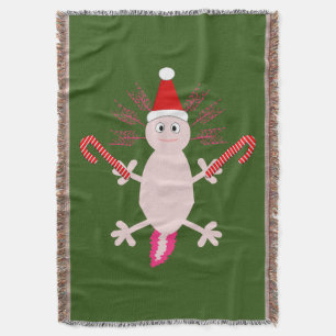 Cute Kerstmis Axolotl Deken