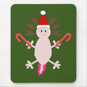 Cute Kerstmis Axolotl Muismat (Voorkant)