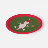 Cute Kerstmis Axolotl Papieren Bordje (Gekanteld)