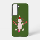 Cute Kerstmis Axolotl Samsung Galaxy Hoesje (Achterkant)