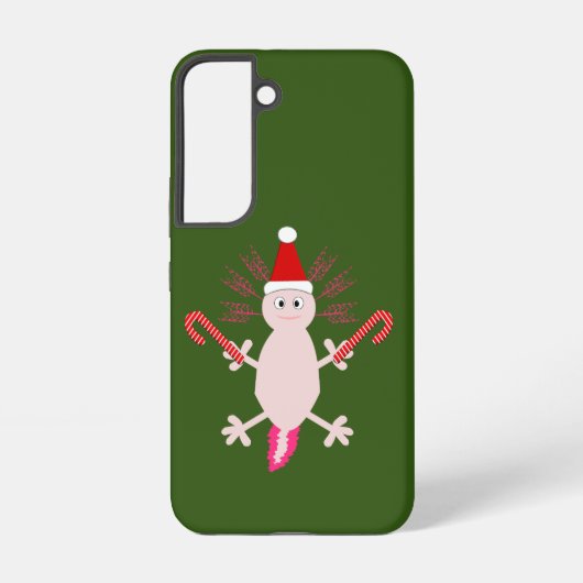 Cute Kerstmis Axolotl Samsung Galaxy Hoesje (Achterkant)