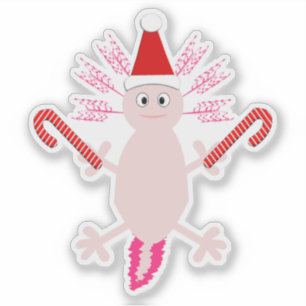 Cute Kerstmis Axolotl Sticker