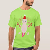 Cute Kerstmis Axolotl T-shirt (Voorkant)