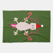 Cute Kerstmis Axolotl Theedoek (Horizontaal)