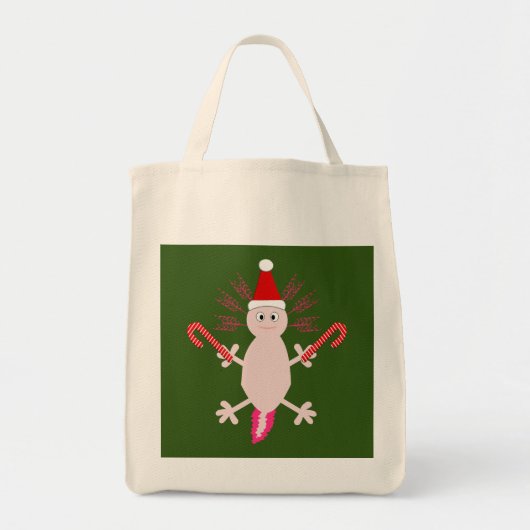 Cute Kerstmis Axolotl Tote Bag (Voorkant)