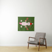 Cute Kerstmis Axolotl Wandkleed (In Situ (horizontaal))