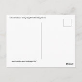 Cute Kerstmis Baby Angel op Rocking Horse Briefkaart (Achterkant)