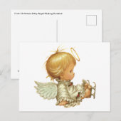 Cute Kerstmis Baby Angel Skating Accident Briefkaart (Voorkant / Achterkant)