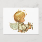 Cute Kerstmis Baby Angel Skating Accident Briefkaart (Voorkant)