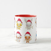 Cute Kerstmis Baby Animal Xmas Pet Holiday Koffie Mok (Midden)
