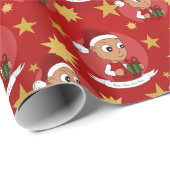 Cute Kerstmis baby cartoon Cadeaupapier (Rol Hoek)