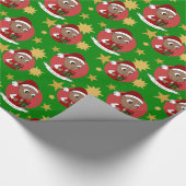 Cute Kerstmis baby cartoon Cadeaupapier (Hoek)