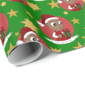Cute Kerstmis baby cartoon Cadeaupapier (Rol Hoek)
