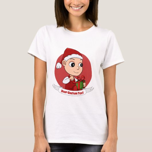 Cute Kerstmis baby cartoon T-Shirt (Voorkant)
