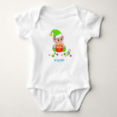 Cute Kerstmis Baby Elf en Confetti Romper (Voorkant)