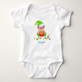 Cute Kerstmis Baby Elf en Confetti Romper