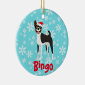Cute Kerstmis - Basenji Black Tan Keramisch Ornament (Rechts)