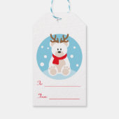 Cute Kerstmis Beer Gift Label Cadeaulabel (Achterkant)