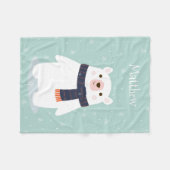 Cute Kerstmis Beer Kinder Fleece Blanket Deken (Voorkant (Horizontaal))