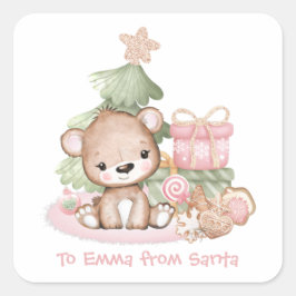 Cute Kerstmis Beer Sticker | Etiket