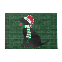 Cute Kerstmis Black Lab Holiday Custom