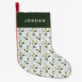 Cute Kerstmis Botanical Patroon Kleine Kerstsok (Voorkant)