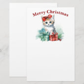 Cute Kerstmis Briefpapier (Voorkant / Achterkant)