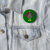 Cute Kerstmis Button Turkije (In situ)