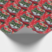 Cute Kerstmis Cadeaupapier (Hoek)