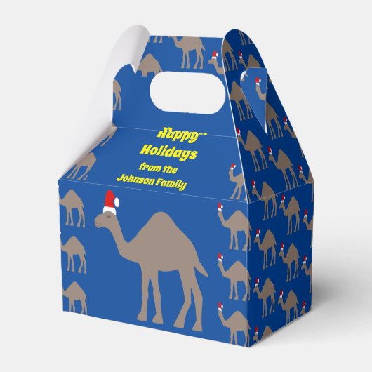 Cute Kerstmis Camel Custom Bedankdoosjes (Voorkant Zijde)