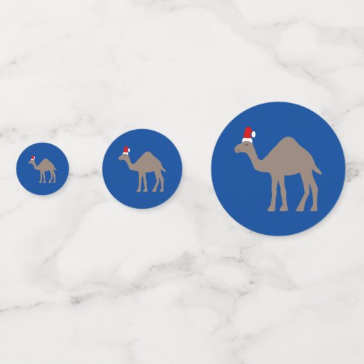 Cute Kerstmis Camel Custom Confetti (Achterkanten)