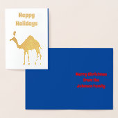 Cute Kerstmis Camel Custom Folie Kaarten (Display)