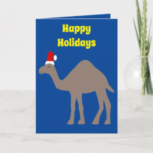 Cute Kerstmis Camel Custom Kaart