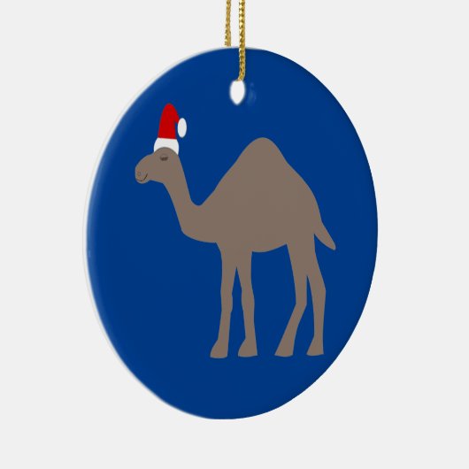 Cute Kerstmis Camel Custom Keramisch Ornament (Rechts)