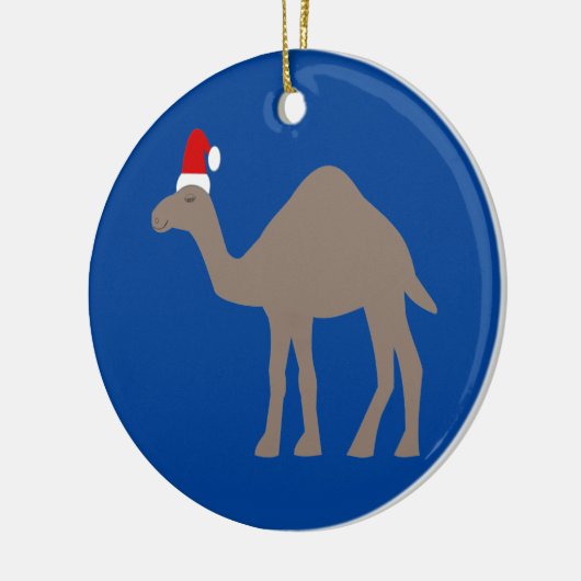 Cute Kerstmis Camel Custom Keramisch Ornament (Links)