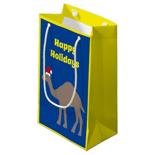 Cute Kerstmis Camel Custom Klein Cadeauzakje (Voorkant Gekanteld)
