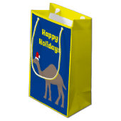 Cute Kerstmis Camel Custom Klein Cadeauzakje (Achterkant Gekanteld)