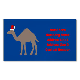 Cute Kerstmis Camel Custom Magnetisch Visitekaartje