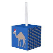 Cute Kerstmis Camel Custom Photo Upload Decoratie (Achter hoekig)